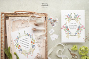 Floralia watercolor wedding crests, an Illustration by SunnyAfternoons (Thumbnail 2 of 14)