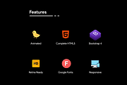 Bootstrap 4 animated 404 error page, a Websites & App Template by Saif71 - Shop (Thumbnail 2 of 2)
