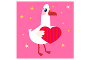 Silly Goose Birthday Clipart Set, an Animal Illustration by the_myro (Thumbnail 8 of 13)