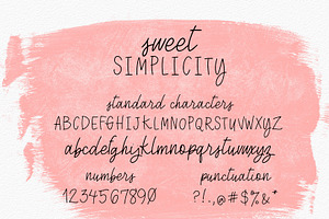 Sweet Simplicity A Handwritten Font