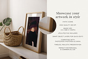 Farmhouse Boho Frame Mockup, a Mockup by Paper Flowers Studio (Thumbnail 2 of 5)