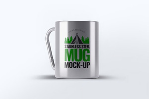 Stainless Steel Mug Mock-Up