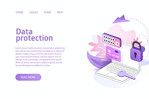Data protection online security conc