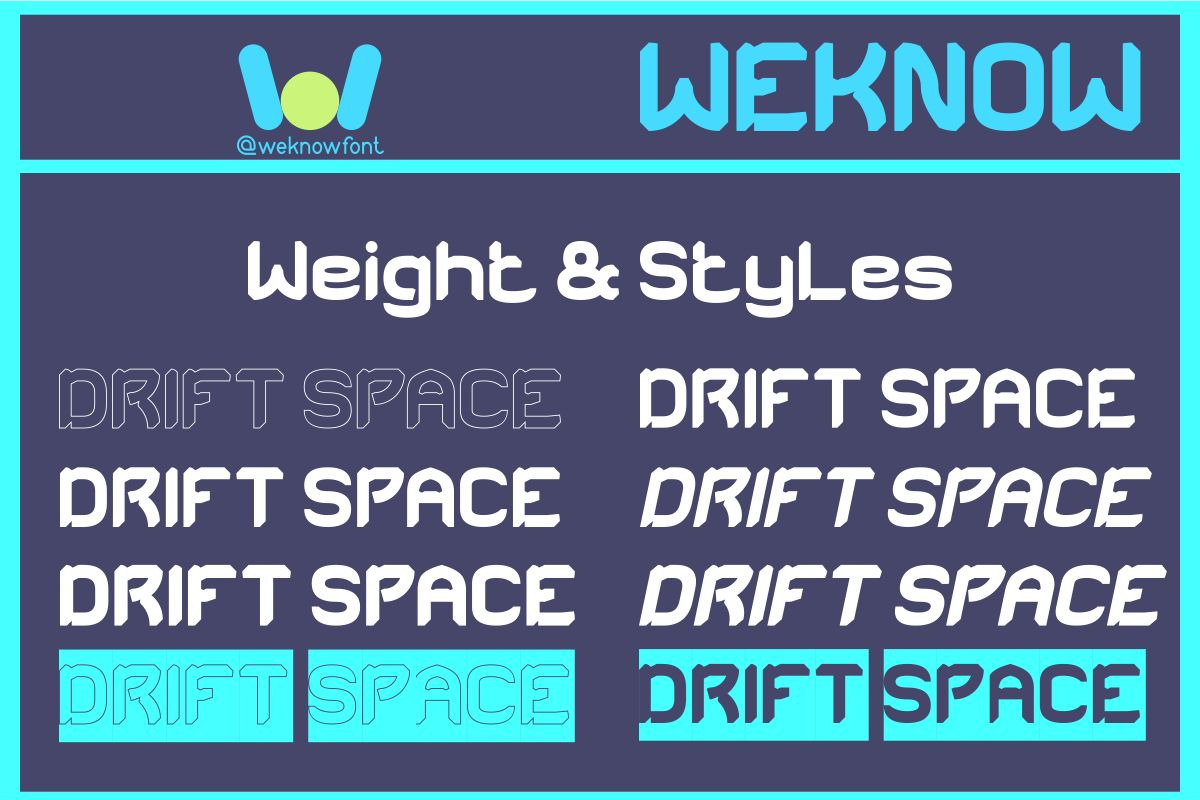 Drift Space font, a Font by weknow (Photo 7 of 8)