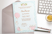 Bunny birthday party invitation, an Invitation Template by ThePaperOwl (Thumbnail 3 of 3)