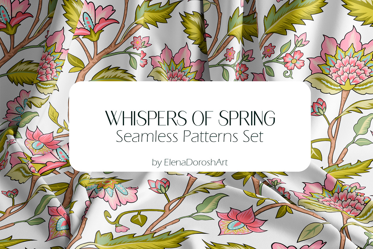 Whispers of Spring Seamless Patterns, a Pattern Graphic by Elena Dorosh (Photo 1 of 10)