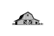 vintage barn house silhouette vector, an Object Graphic by e-artdesign (Thumbnail 3 of 6)