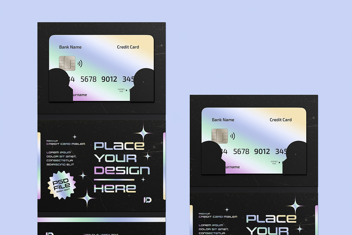 Credit Card Mailer Mockup Set, a Packaging Mockup by ForgeDesign (Photo 6 of 7)