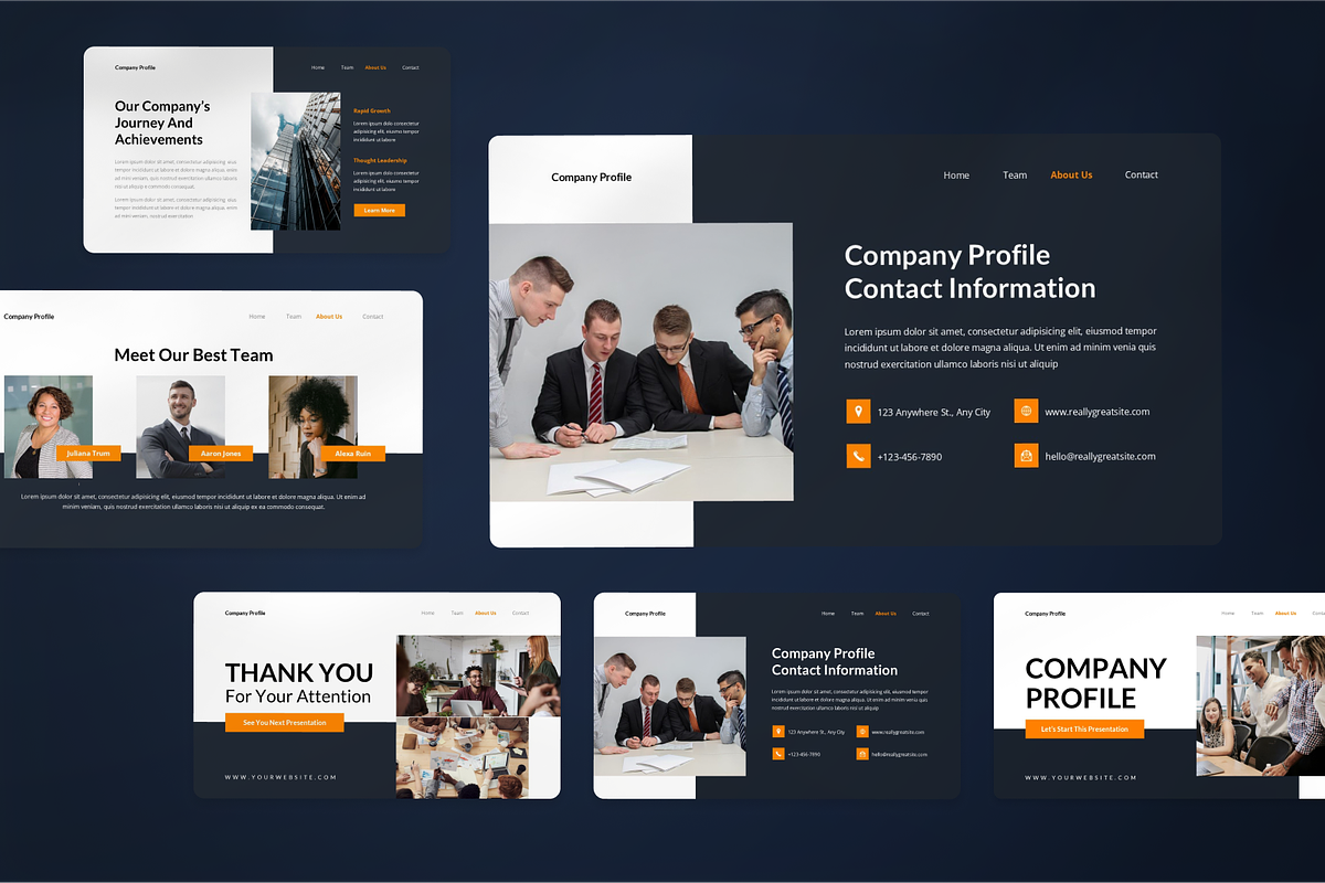 Company Profile Google Slides, a Presentation Template by SquidPixey (Photo 6 of 7)
