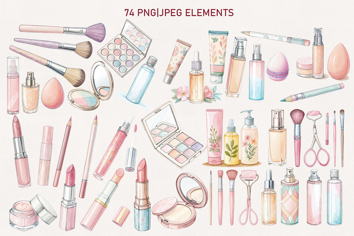 Makeup, Skincare, Self-Care, a Healthcare Illustration by Vaniuta_Art (Photo 4 of 16)