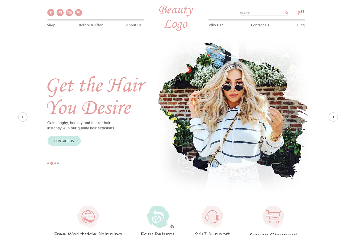 Beauty and hair Website Template, a Templates & Theme by simplywebs (Photo 2 of 2)