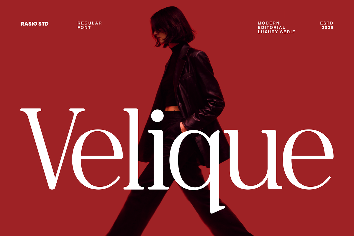 Velique Modern Editorial Serif Font, a Serif Font by Rasio Studio (Photo 1 of 9)