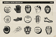 Retro Baseball Set, a Sport Illustration by Retro Machine (Thumbnail 4 of 7)