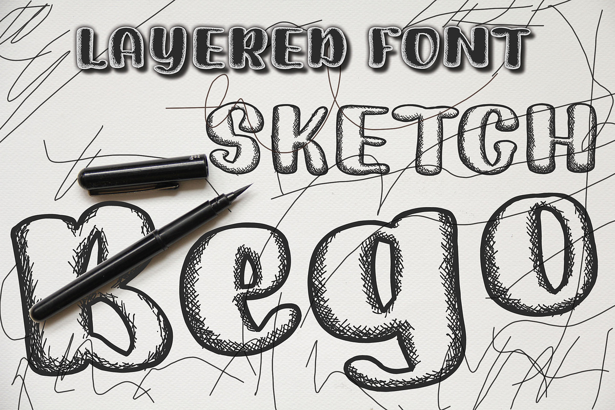 Sketch Bego | Handwritten Font, a Handwritten Font by Royaltype (Photo 1 of 9)