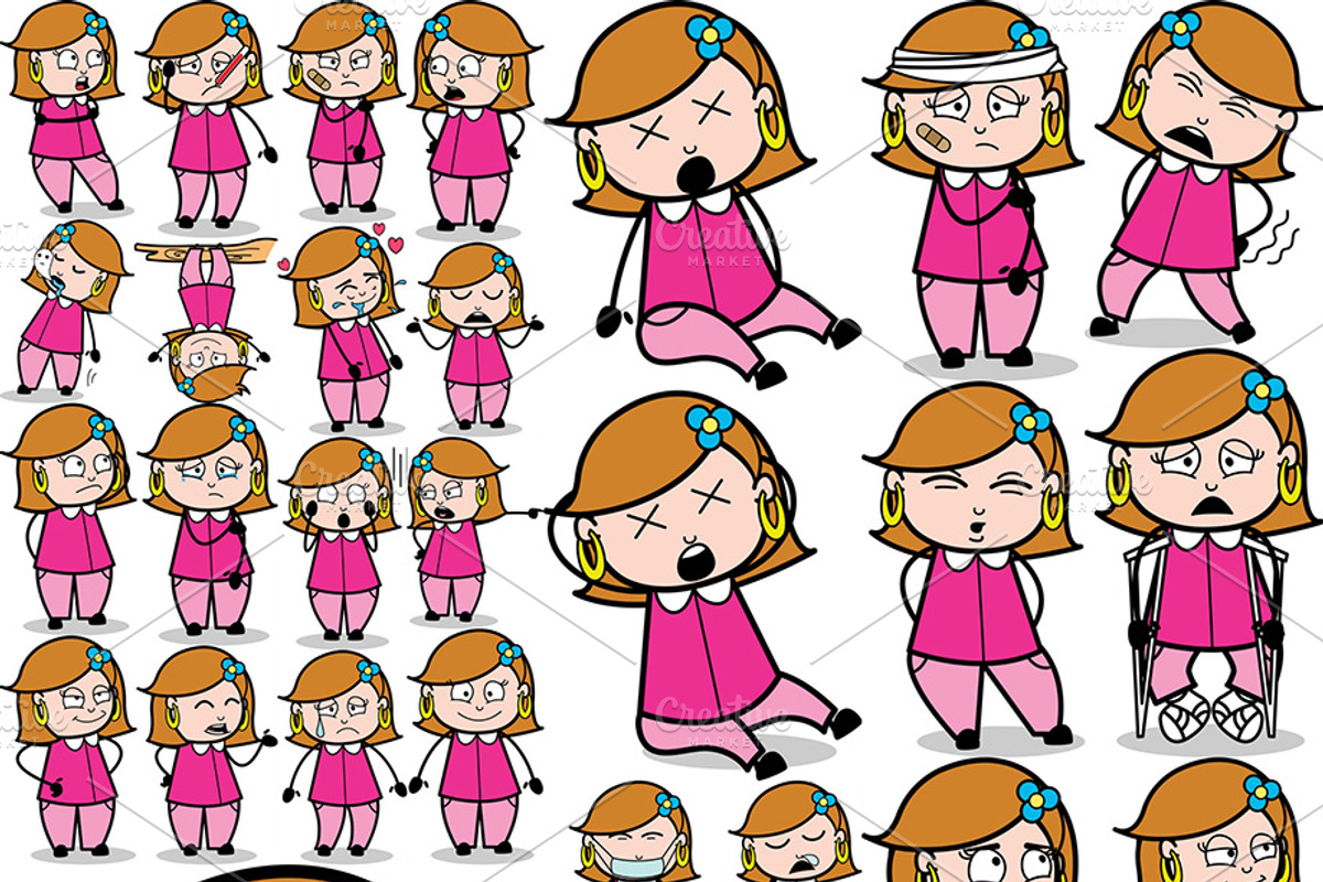 Housewife ~ Cartoon Character Set, a Person Illustration by The Toon Company (Photo 6 of 7)