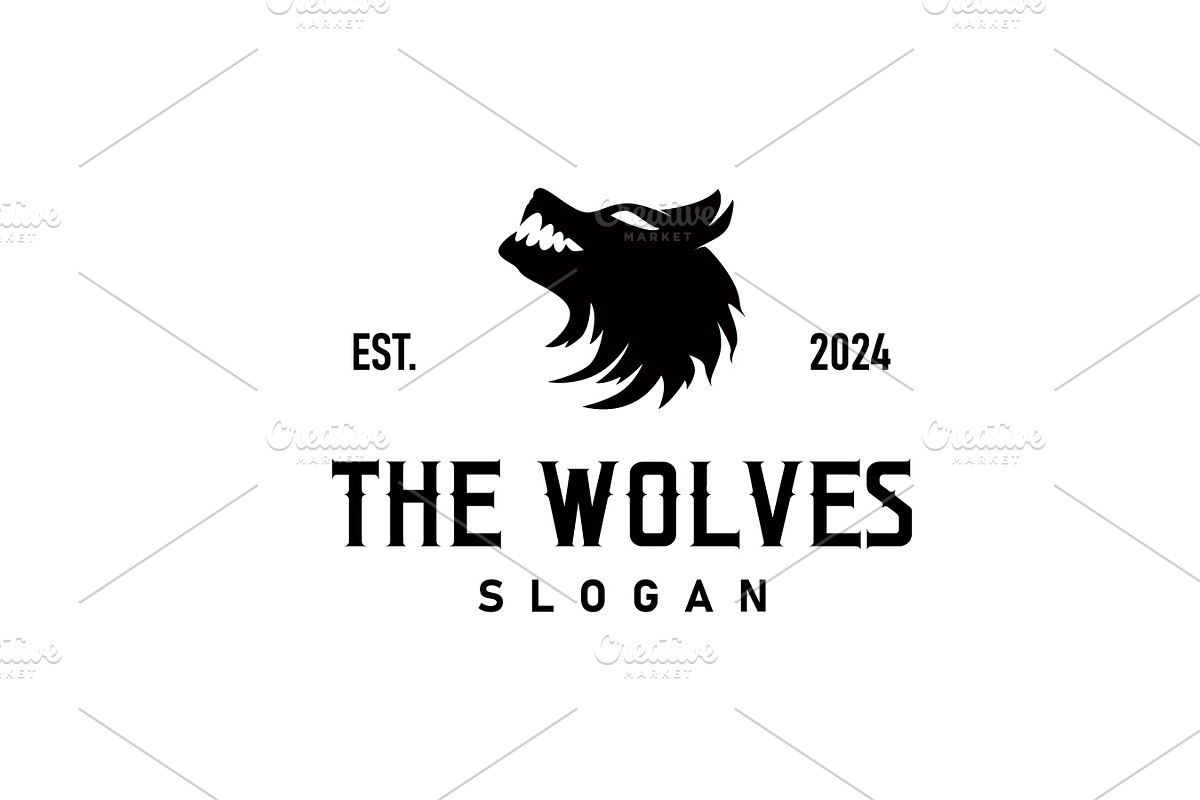 black silhouette design logo wolf, a Branding & Logo Template by Maylianaw28
