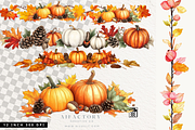 Thanksgiving Clipart Fall Watercolor, an Object Graphic by artinspirestudio (Thumbnail 7 of 10)