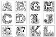 Floral English Alphabet Coloring, an Education Illustration by Lamia Emad (Thumbnail 2 of 3)