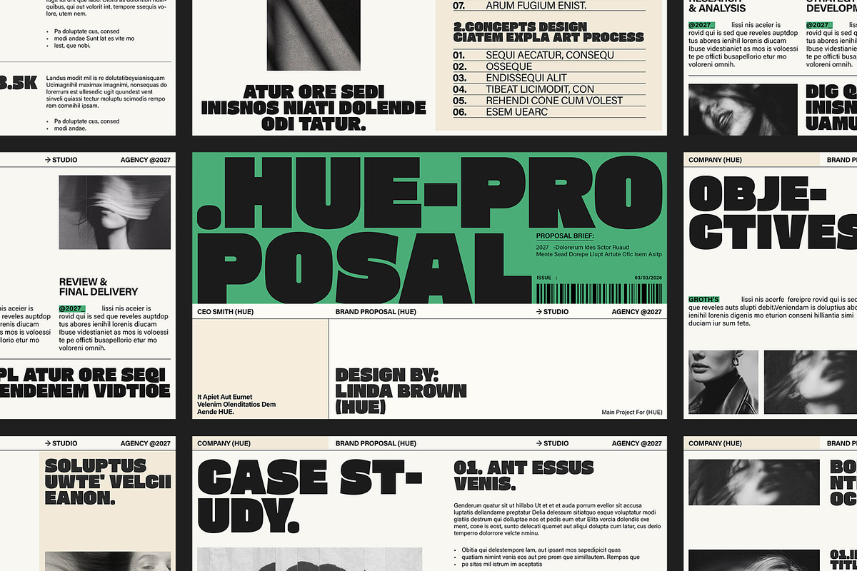 HUE | Brand Proposal Presentation, a Presentation Template by SlideStock (Photo 7 of 11)