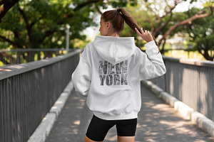 Hoodie Mockups Stylish Woman