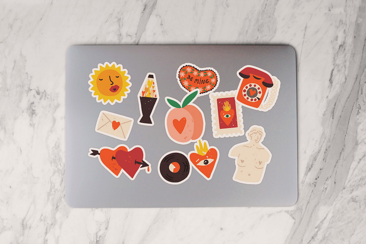 Retro Valentine clipart and graphics, a Decorative Illustration by Paper Cherry (Photo 19 of 23)