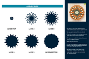 3D Sunflower Mandala - SVG Cut Files, a Decorative Illustration by Arshad Ali (Thumbnail 2 of 8)