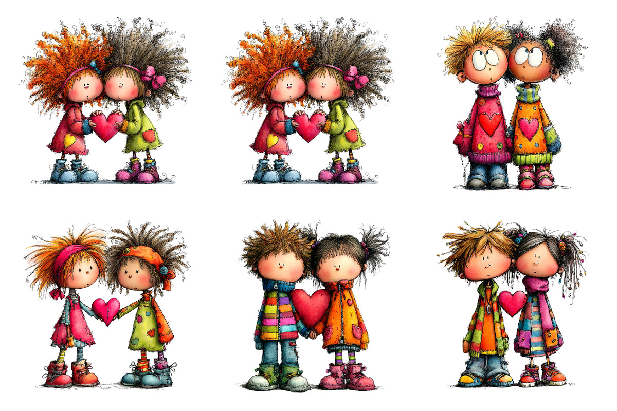 Quirky First Love Clipart, an Illustration by SinaCreation (Photo 3 of 10)
