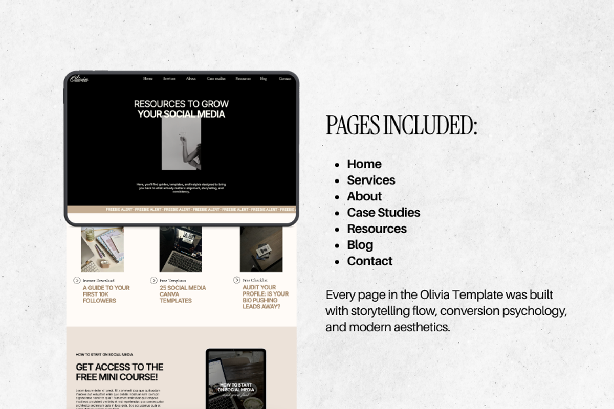 Showit Website Template for SMM preview 2