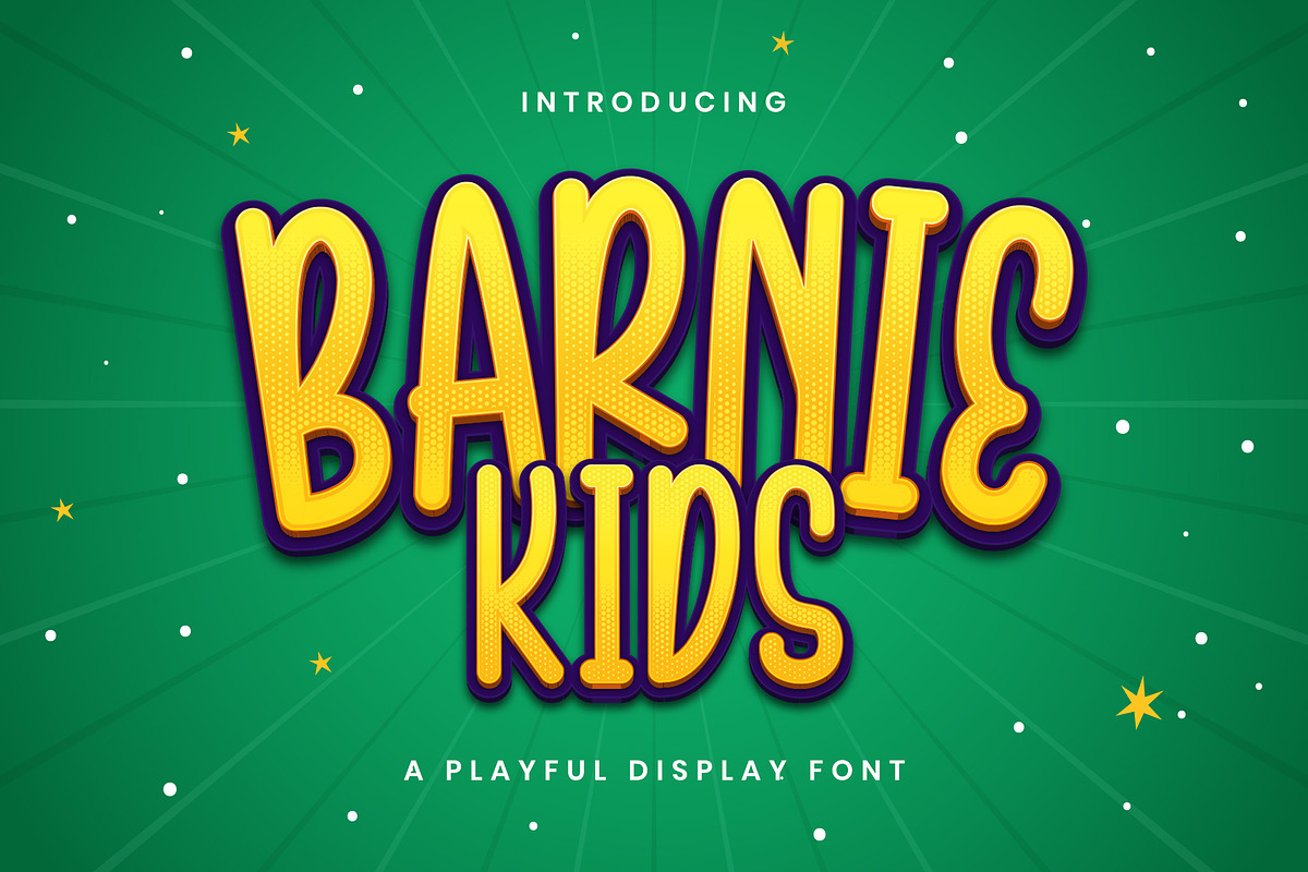 Barnie Kids - Playful Display Font, a Handwritten Font by StringLabs (Photo 1 of 11)
