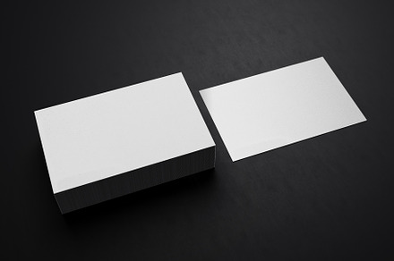 White horizontal business card paper mockup template with blank, a Business Photo by Ministocker