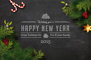 Christmas Chalk Badges + Background, an Illustration by Imagination Area (Thumbnail 3 of 5)