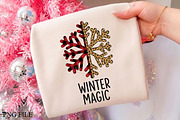 Winter Magic Plaid Leopard Snowflake, a Seasonal Illustration by CrexoraLab (Thumbnail 1 of 4)