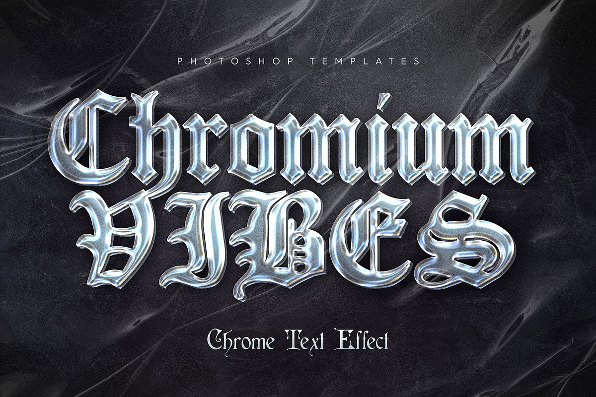 Chromium Vibes Text Effects, a Layer Style Add-On by Andrew Skoch Design (Photo 2 of 7)