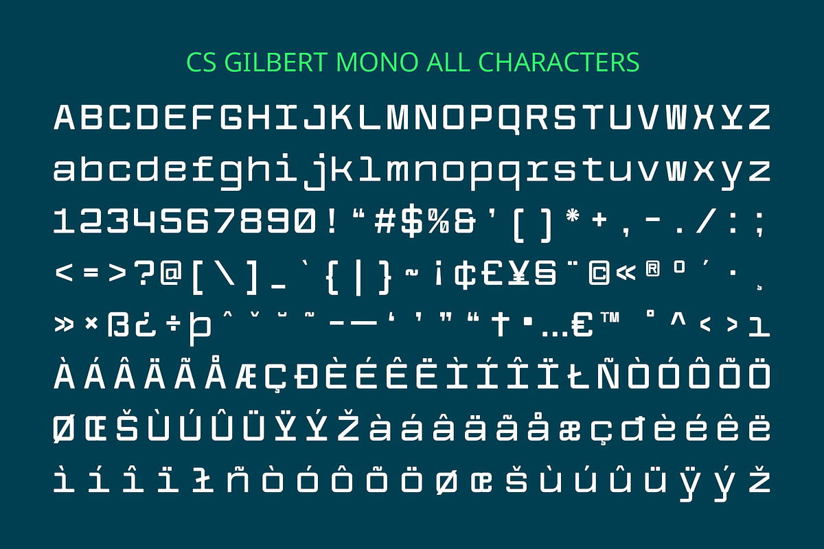 CS Gilbert Mono – Monospaced Font, a Sans Serif Font by Craft Supply Co. (Photo 8 of 8)