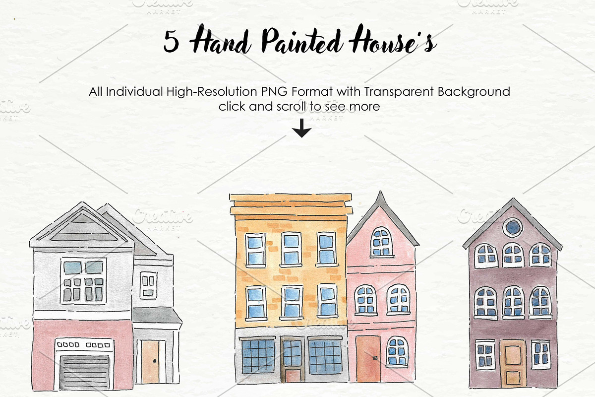 Home Sweet Home Watercolor Mini Set, an Illustration by An Design (Photo 2 of 7)