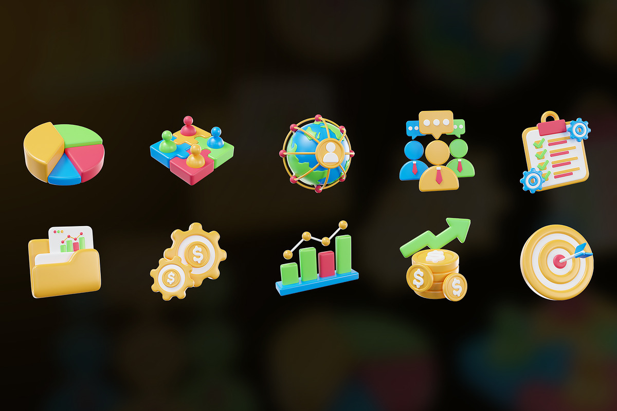 Business 3D Icon Pack, an Object Graphic by Artnivora.Std (Photo 3 of 4)