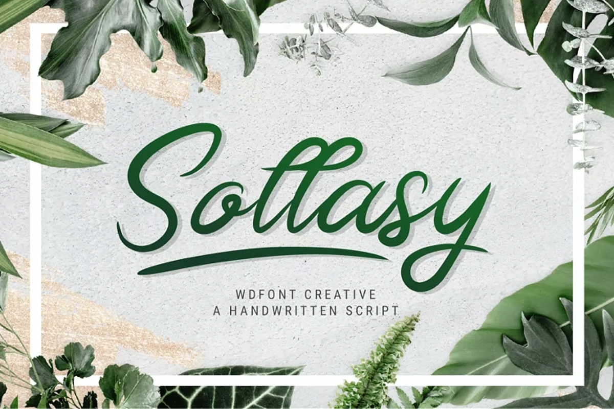 Sollasy Font, a Script Font by WDfont (Photo 1 of 7)
