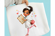Whimsical Enjoy Nurse Girl Clipart, a Seasonal Illustration by designcity5 (Thumbnail 3 of 5)
