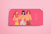 Breast cancer awareness month banner, a Healthcare Illustration by Good Studio (Thumbnail 3 of 3)