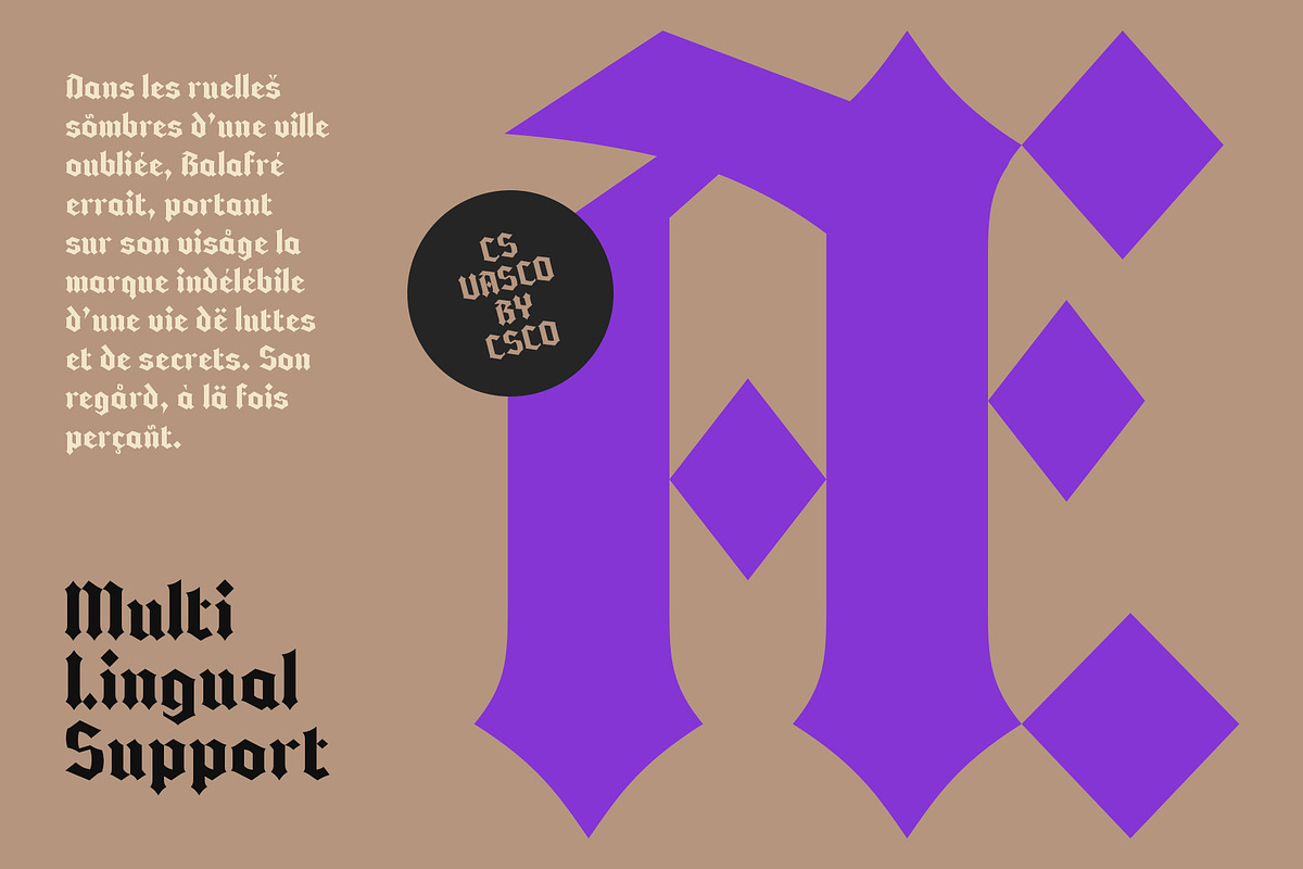 CS Vasco – Blackletter Font, a Blackletter Font by Craft Supply Co. (Photo 3 of 8)