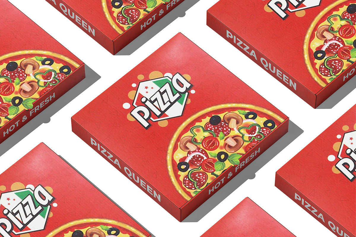 Pizza Box Mockup, a Packaging Mockup by mockupbuys (Photo 3 of 11)