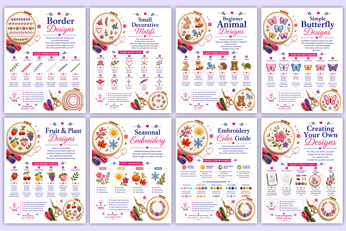 2027 Embroidery Designs for Beginner, a Stationery Template by Mustafiz (Photo 5 of 5)
