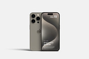 iPhone 15 Pro Mockup, an iPhone Mockup by graphicpages (Thumbnail 4 of 19)