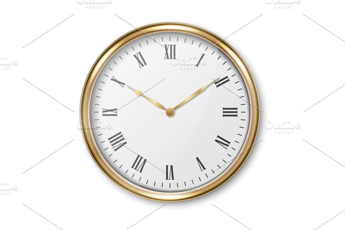 Wall Office Clock. Vector Set., an Object Graphic by Gomolach (Photo 3 of 10)