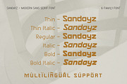Sandayz - Modern Sans Serif, a Sans Serif Font by Snape Design Studio (Thumbnail 3 of 5)