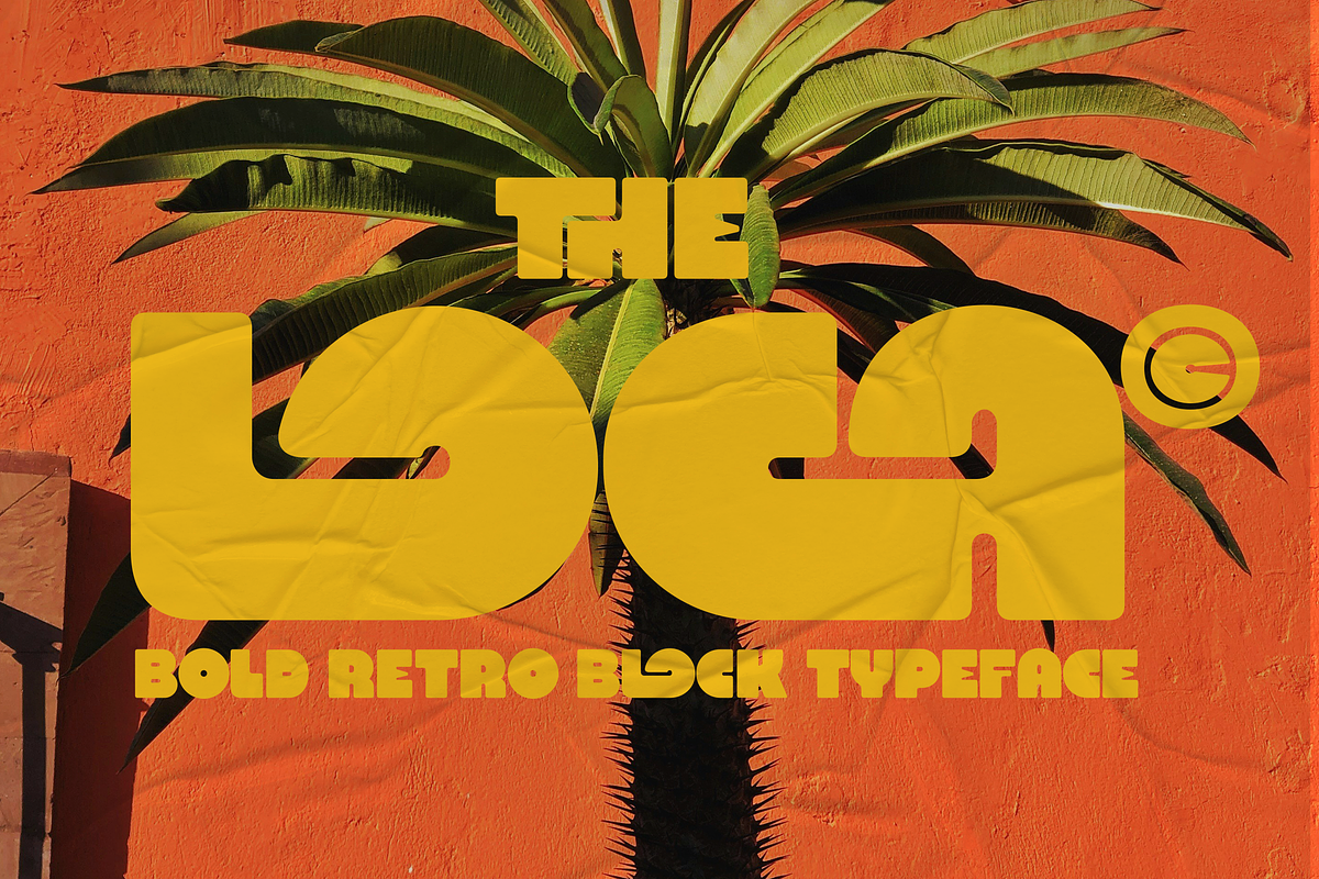 The Loca – Bold Retro Block Typeface, a Sans Serif Font by Fortunes Co (Photo 1 of 10)