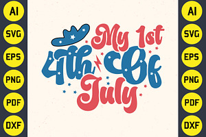 Western Retro 4th Of July SVG Bundle