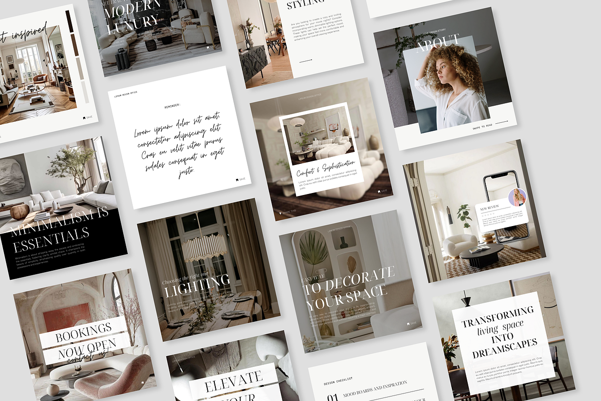 Interior Design Instagram Template, a Social Media Template by ...