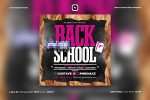 Back to School Flyer & Social Media, a Flyer Template by iDoodle Studio