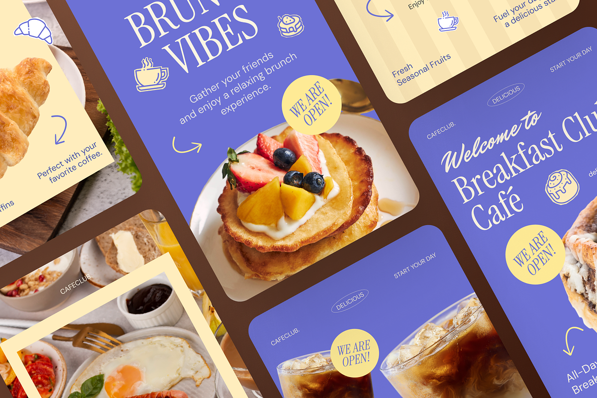 Breakfast Club Cafe Instagram Story, a Social Media Template by Annora Studio (Photo 4 of 6)